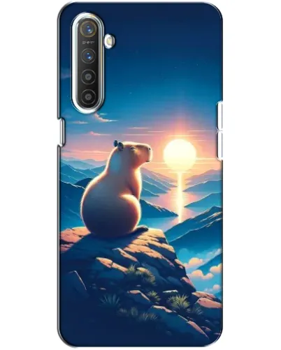 Чехол для Realme XT с картинкой «Закат солнца с капибарой» Чехол для Realme XT с картинкой «Закат солнца с капибарой»