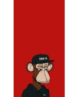 Чехол для RealMe с картинкой «Bored Ape — красный фон»