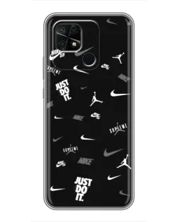 Чохол для Xiaomi Redmi 10C з картинкою «Nike Black Pattern» Чохол для Xiaomi Redmi 10C з картинкою «Nike Black Pattern»