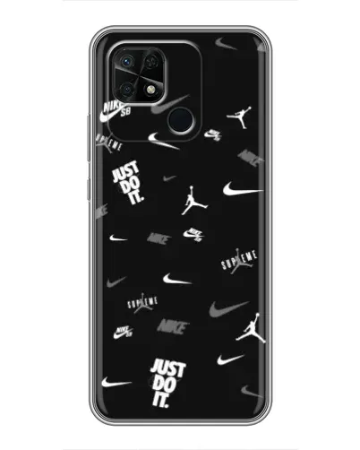 Чохол для Xiaomi Redmi 10C з картинкою «Nike Black Pattern» Чохол для Xiaomi Redmi 10C з картинкою «Nike Black Pattern»