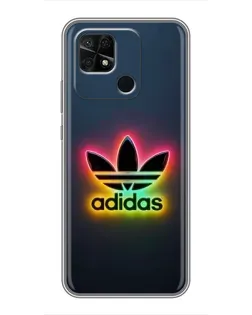 Чехол для Xiaomi Redmi 10C с картинкой «Неоновый Adidas»