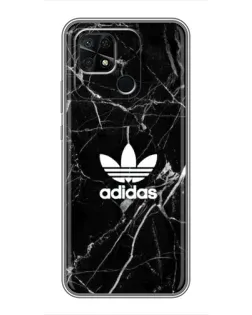 Чехол для Xiaomi Redmi 10C с картинкой «Белый мрамор Adidas»