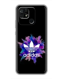Чехол для Xiaomi Redmi 10C с картинкой «Взрыв красок Adidas»