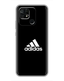 Чехол для Xiaomi Redmi 10C с картинкой «Черная классика Adidas»