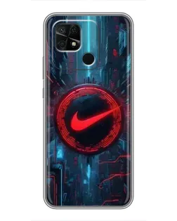 Чохол для Xiaomi Redmi 10C з картинкою «Техногенний стиль Nike»