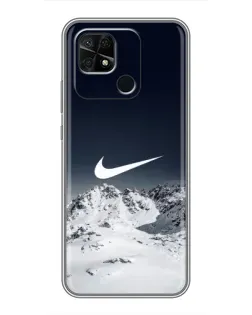 Чохол для Xiaomi Redmi 10C з картинкою «Nike — зимові гори»