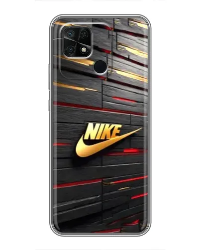 Чохол для Xiaomi Redmi 10C з картинкою «Золотий Nike на металі» Чохол для Xiaomi Redmi 10C з картинкою «Золотий Nike на металі»
