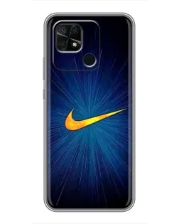 Чохол для Xiaomi Redmi 10C з картинкою «Синій пульс Nike»