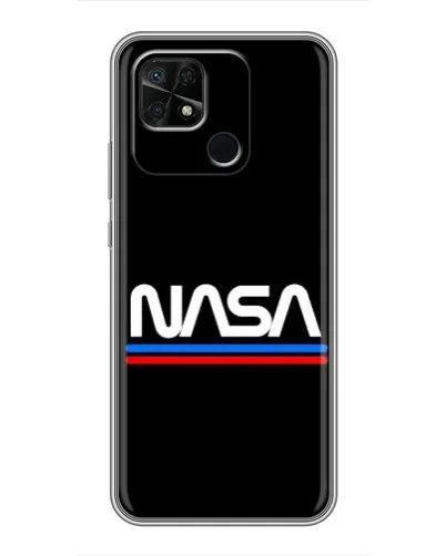 Чохол для Xiaomi Redmi 10C з картинкою «NASA — класика Red Blue»