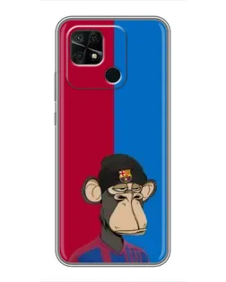 Чохол для Xiaomi Redmi 10C з картинкою «Bored Ape — фанат Барси» Чохол для Xiaomi Redmi 10C з картинкою «Bored Ape — фанат Барси»