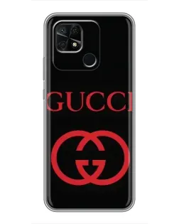 Чехол для Xiaomi Redmi 10C с картинкой «Gucci — красный логотип» Чехол для Xiaomi Redmi 10C с картинкой «Gucci — красный логотип»