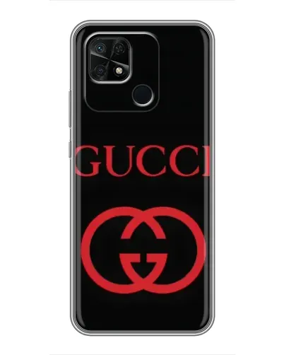 Чехол для Xiaomi Redmi 10C с картинкой «Gucci — красный логотип» Чехол для Xiaomi Redmi 10C с картинкой «Gucci — красный логотип»