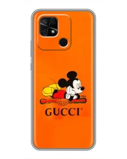 Чехол для Xiaomi Redmi 10C с картинкой «Микки Маус Gucci — оранж» Чехол для Xiaomi Redmi 10C с картинкой «Микки Маус Gucci — оранж»