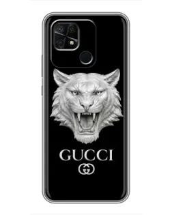 Чехол для Xiaomi Redmi 10C с картинкой «Gucci — серебряный лев» Чехол для Xiaomi Redmi 10C с картинкой «Gucci — серебряный лев»