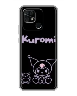 Чохол для Xiaomi Redmi 10C з картинкою «Kuromi — чорний мінімалізм»