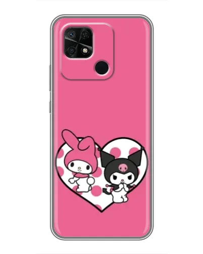 Чохол для Xiaomi Redmi 10C з картинкою «Kuromi та My Melody»