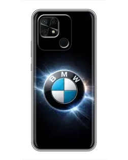 Чохол для Xiaomi Redmi 10C з картинкою «BMW — неонове сяйво»
