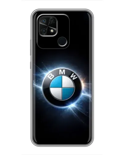 Чохол для Xiaomi Redmi 10C з картинкою «BMW — неонове сяйво»