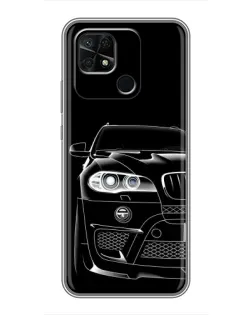 Чохол для Xiaomi Redmi 10C з картинкою «Темний силует BMW»