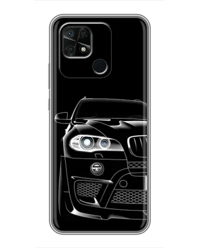 Чохол для Xiaomi Redmi 10C з картинкою «Темний силует BMW»