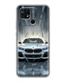 Чохол для Xiaomi Redmi 10C з картинкою «BMW у світлі фар»