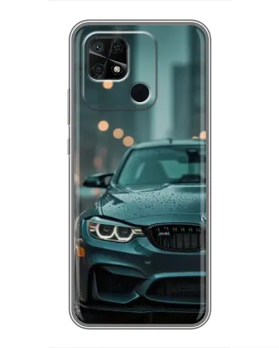 Чохол для Xiaomi Redmi 10C з картинкою «BMW у вогнях міста»