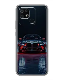 Чохол для Xiaomi Redmi 10C з картинкою «BMW на мокрій дорозі»