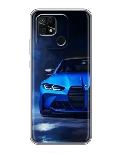 Чохол для Xiaomi Redmi 10C з картинкою «Блакитна BMW M4»