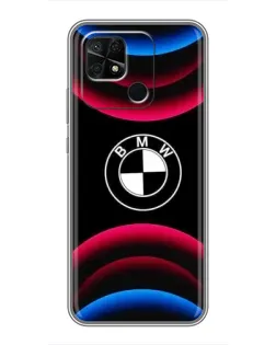 Чохол для Xiaomi Redmi 10C з картинкою «Логотип BMW та неонові дуги»