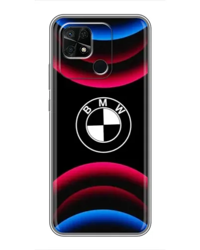 Чохол для Xiaomi Redmi 10C з картинкою «Логотип BMW та неонові дуги»
