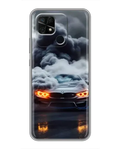 Чохол для Xiaomi Redmi 10C з картинкою «BMW у диму»