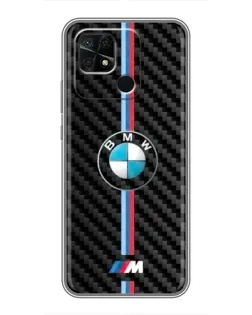 Чохол для Xiaomi Redmi 10C з картинкою «Емблема BMW та карбон»