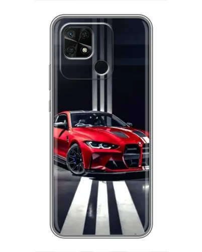 Чохол для Xiaomi Redmi 10C з картинкою «Червона BMW на дорозі»