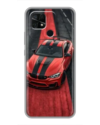 Чохол для Xiaomi Redmi 10C з картинкою «BMW на червоній доріжці»