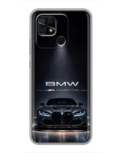 Чохол для Xiaomi Redmi 10C з картинкою «BMW крізь нічне місто»