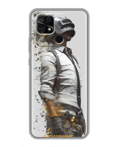 Чохол для Xiaomi Redmi 10C з картинкою «PUBG — боєць у пилу»