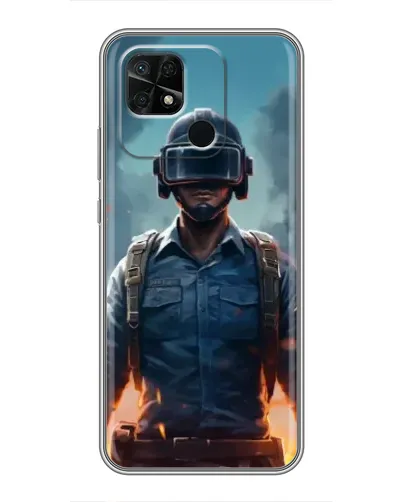 Чохол для Xiaomi Redmi 10C з картинкою «PUBG — реалістичний герой»