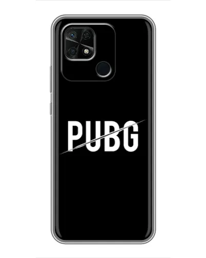 Чохол для Xiaomi Redmi 10C з картинкою «PUBG — білий логотип»