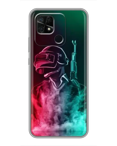 Чохол для Xiaomi Redmi 10C з картинкою «PUBG — вогняний воїн»