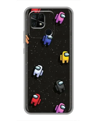 Чехол для Xiaomi Redmi 10C с картинкой «Космический паттерн Among Us»