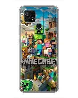 Чохол для Xiaomi Redmi 10C з картинкою «Замок Minecraft»