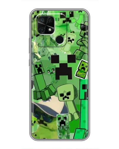Чохол для Xiaomi Redmi 10C з картинкою «Кріпери Minecraft»