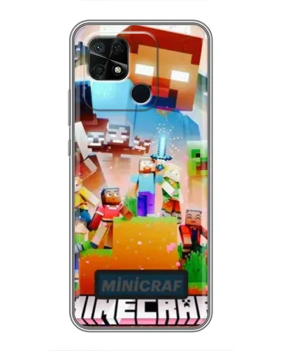 Чохол для Xiaomi Redmi 10C з картинкою «Minecraft герої гри»