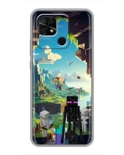 Чохол для Xiaomi Redmi 10C з картинкою «Ендермен у лісі»