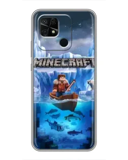Чохол для Xiaomi Redmi 10C з картинкою «Minecraft льодянийсвіт»