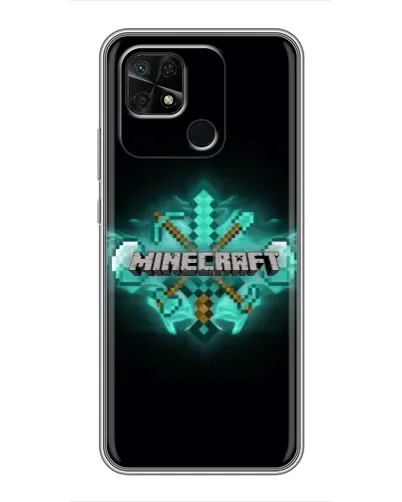 Чохол для Xiaomi Redmi 10C з картинкою «Minecraft Diamond лого»