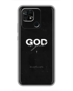 Чохол для Xiaomi Redmi 10C з картинкою «GOD — Бог над усім»