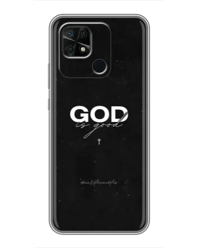Чохол для Xiaomi Redmi 10C з картинкою «GOD — Бог над усім»