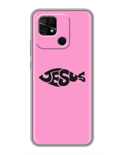 Чохол для Xiaomi Redmi 10C з картинкою «Рожевий символ Jesus»