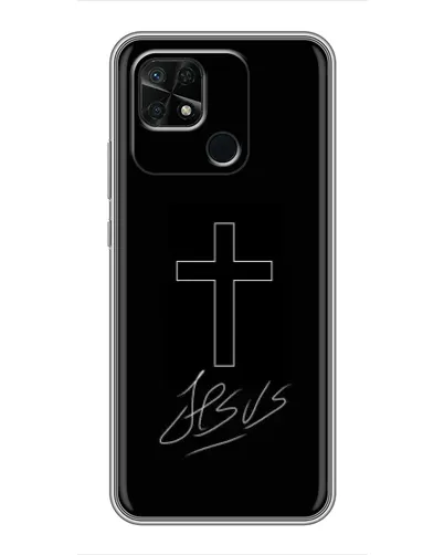 Чехол для Xiaomi Redmi 10C с картинкой «Графический крест Jesus» Чехол для Xiaomi Redmi 10C с картинкой «Графический крест Jesus»